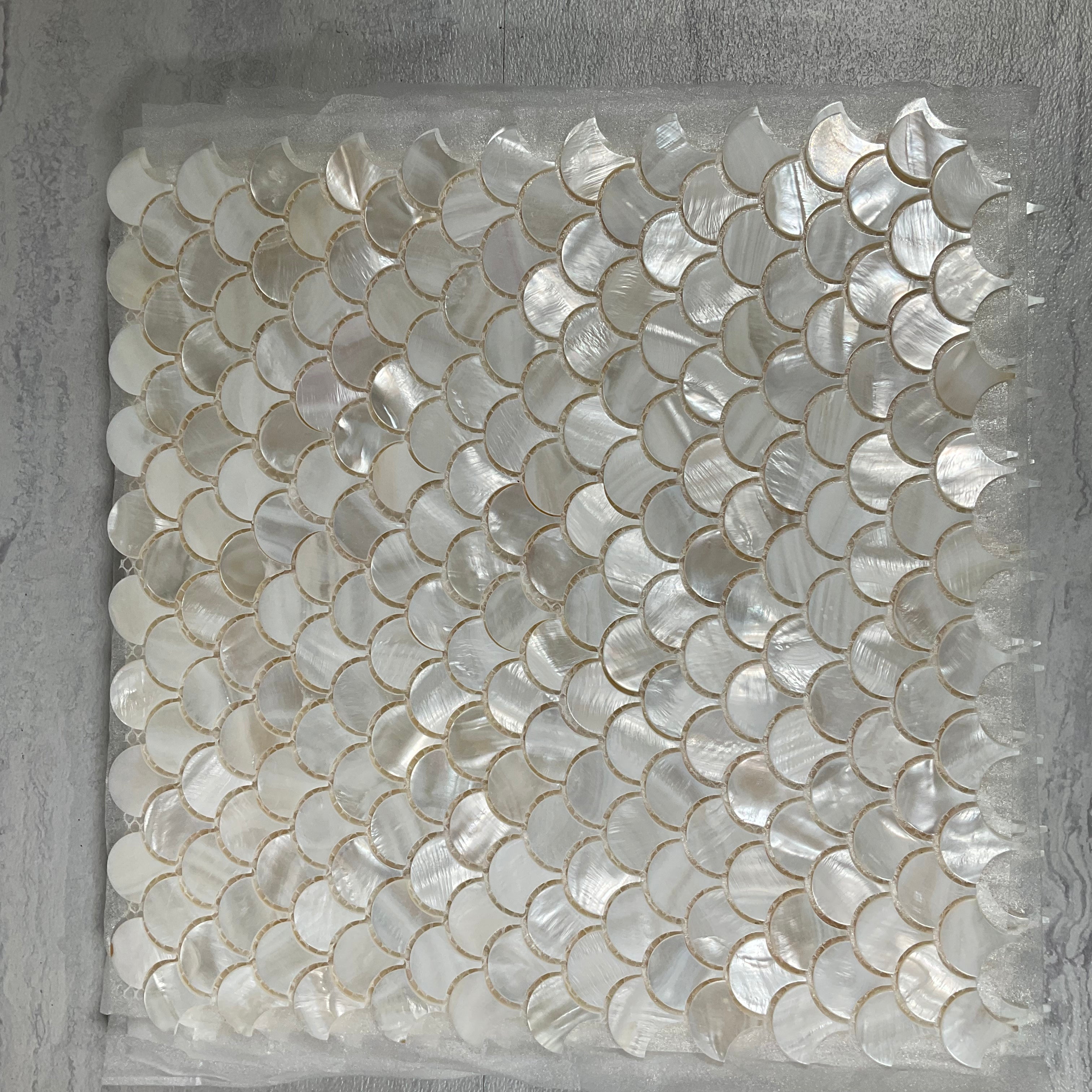 Mother of Pearl Light Colorful Fish Scale Shell Mosaic Tile -10 Sheets (7003738046647)